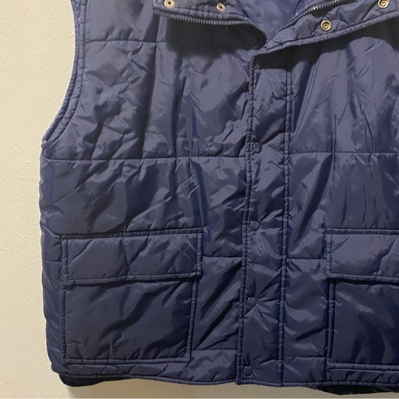 David Taylor Vest Mens Size XL Snaps & Zipper Blue Pockets - Picture 3 of 14